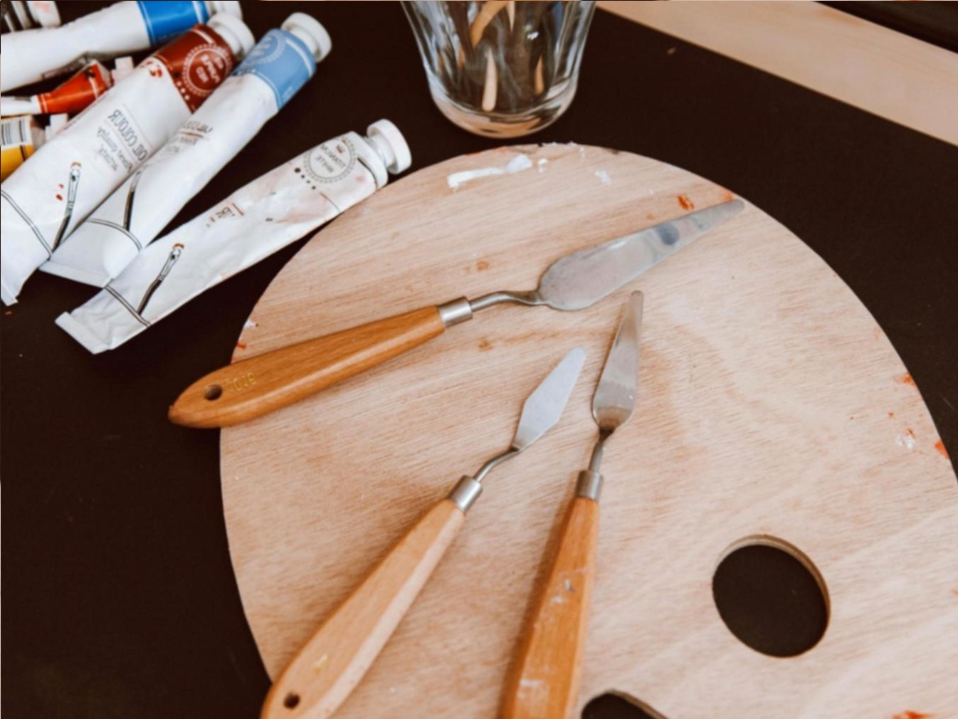 Sketching workspace with drawing tools and paper